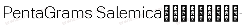 PentaGrams Salemica最后一个字体的名字字体转换